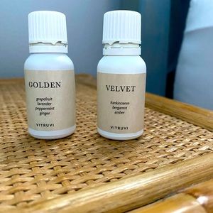 BUNDLE OF TWO VITRUVI ESSENTIAL OIL DIFFUSER BLENDS - Golden & Velvet
